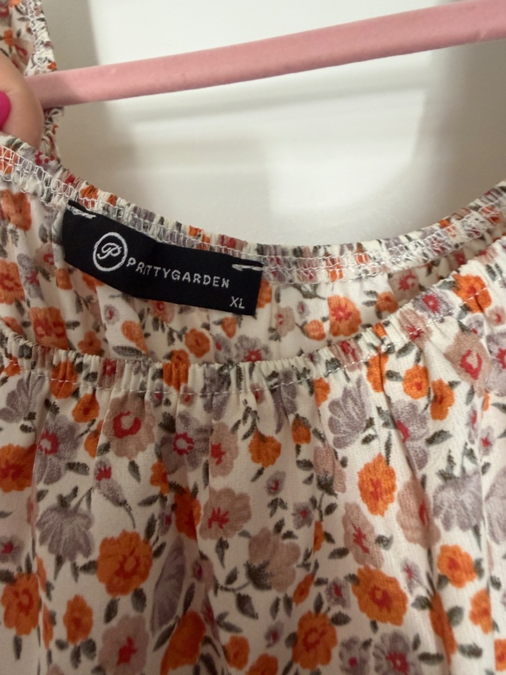 Floral Ruffle Mini Dress with Short Sleeves - Picture 3 of 3